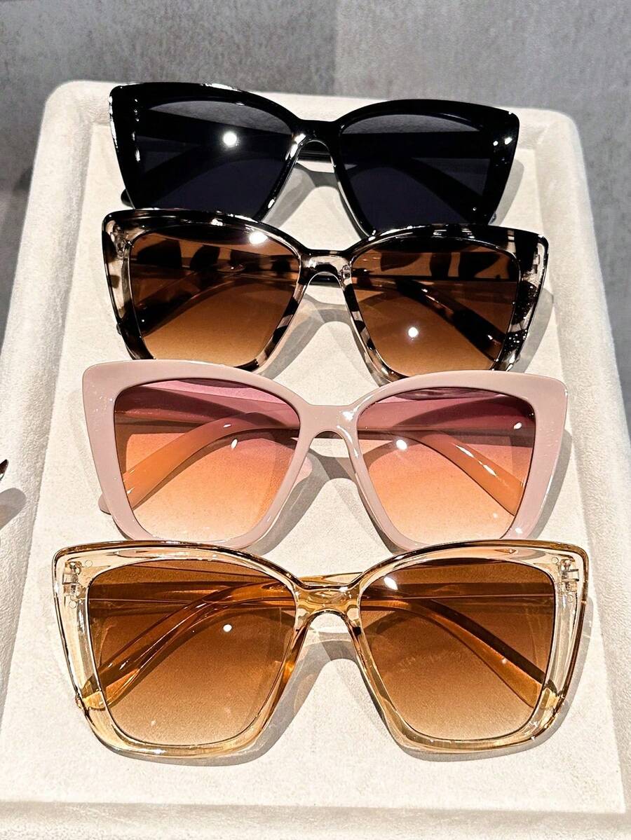 Sunglasses Cat Eye - 3/4pcs 여성용 고양이 눈 프레임 섬세하고