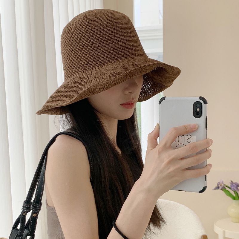 Hat Floppy Wide - 2025년 신상 종이 빨대 햇빛 가리개