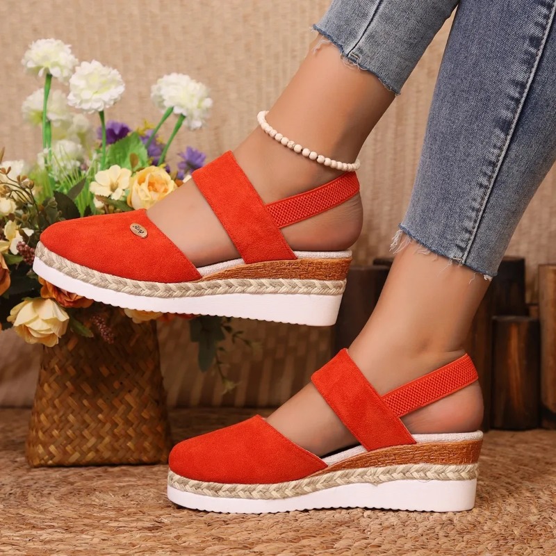 Wedge Espadrille Women - 여성용 웨지 샌들, 여름 버클 스트랩