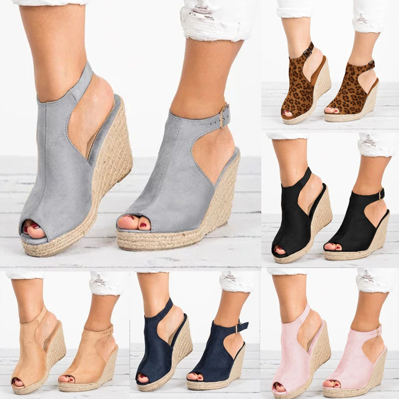 편안한 버클 스트랩 플랫폼 슈즈 여성용 힐 샌들, 여름 - Wedge Espadrille Women 리뷰 및 가격