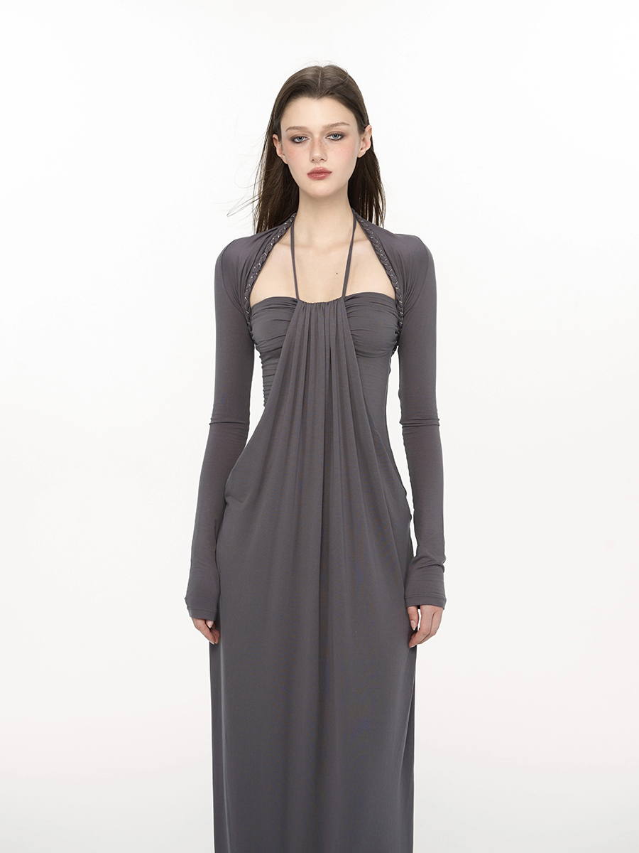 REDDACHiC 우아한 브레이드 숄 드레스 세트 캐주 - Maxi Dress Halter 리뷰 및 가격